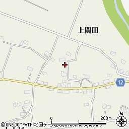 秋田県仙北郡美郷町六郷東根上関田周辺の地図
