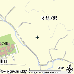 秋田県由利本荘市浜三川オサノ沢周辺の地図