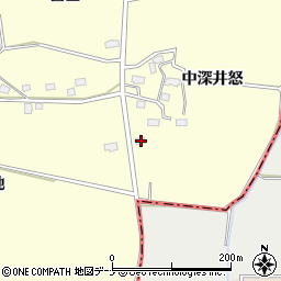 秋田県大仙市下深井中深井怒167周辺の地図