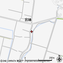 秋田県大仙市内小友宮林23周辺の地図