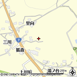 秋田県由利本荘市浜三川周辺の地図