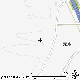 秋田県大仙市内小友元木周辺の地図
