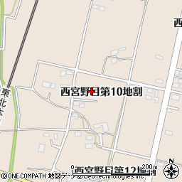 岩手県花巻市西宮野目第１０地割周辺の地図