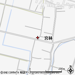 秋田県大仙市内小友宮前周辺の地図
