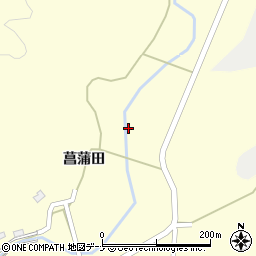秋田県由利本荘市山田関合周辺の地図