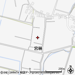 秋田県大仙市内小友宮林36周辺の地図