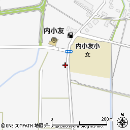 秋田県大仙市内小友四ツ村周辺の地図