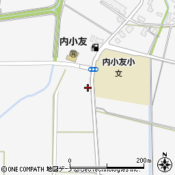 秋田県大仙市内小友（四ツ村）周辺の地図