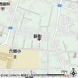 秋田県美郷町（仙北郡）六郷（新町）周辺の地図