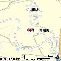 秋田県由利本荘市内黒瀬（程岡）周辺の地図