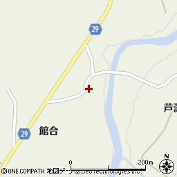 秋田県由利本荘市小栗山館合90周辺の地図