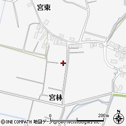 秋田県大仙市内小友宮林41周辺の地図