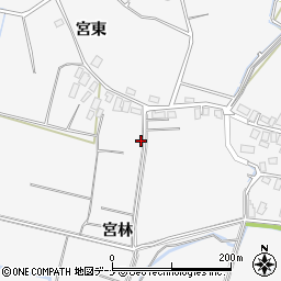 秋田県大仙市内小友宮林42周辺の地図