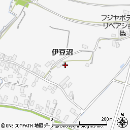 秋田県大仙市内小友伊豆沼周辺の地図