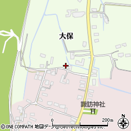 秋田県大仙市六郷西根大保周辺の地図