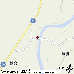 秋田県由利本荘市小栗山館合87周辺の地図