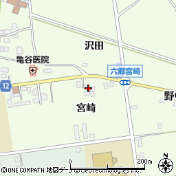 秋田県仙北郡美郷町野中宮崎周辺の地図