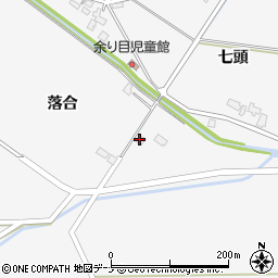 秋田県大仙市内小友落合周辺の地図