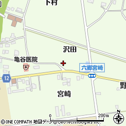 秋田県仙北郡美郷町野中沢田43周辺の地図