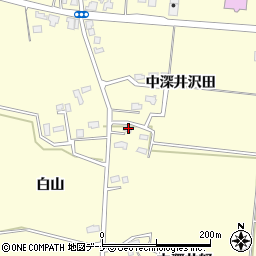 秋田県大仙市下深井中深井怒13周辺の地図