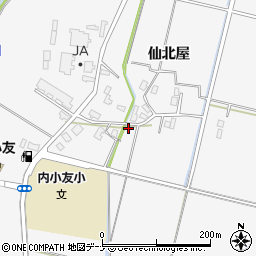 秋田県大仙市内小友仙北屋周辺の地図