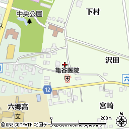 秋田県仙北郡美郷町野中沢田周辺の地図
