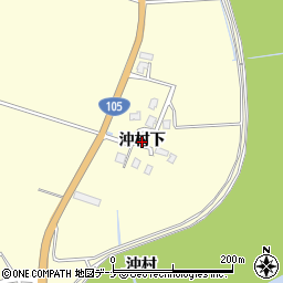 秋田県由利本荘市内黒瀬（沖村下）周辺の地図
