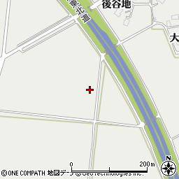 秋田県由利本荘市内越周辺の地図