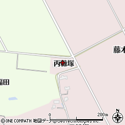 秋田県大仙市藤木丙糠塚周辺の地図