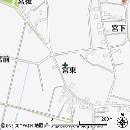 秋田県大仙市内小友宮東周辺の地図