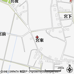 秋田県大仙市内小友（宮東）周辺の地図