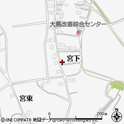 秋田県大仙市内小友宮下107周辺の地図