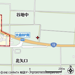 秋田県仙北郡美郷町六郷谷地中155周辺の地図