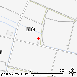 秋田県大仙市内小友関向周辺の地図