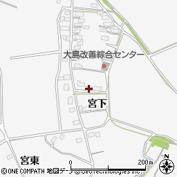 秋田県大仙市内小友宮下94周辺の地図