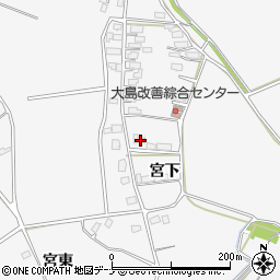 秋田県大仙市内小友宮下93周辺の地図