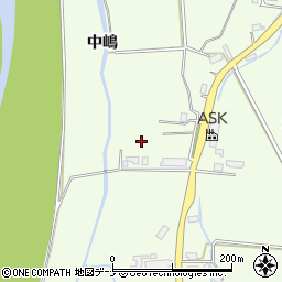 秋田県大仙市六郷西根中嶋周辺の地図