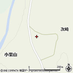 秋田県由利本荘市小栗山次崎周辺の地図