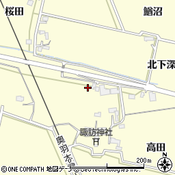 秋田県大仙市下深井高田219周辺の地図
