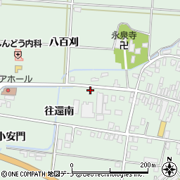 秋田県仙北郡美郷町六郷往還南周辺の地図