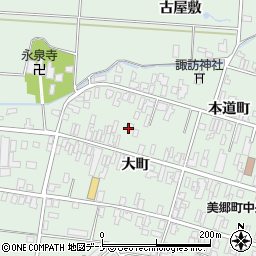 秋田県美郷町（仙北郡）六郷（大町）周辺の地図