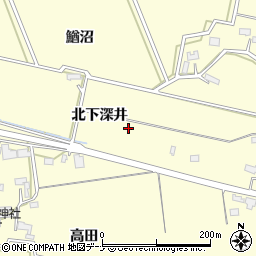 秋田県大仙市下深井北下深井周辺の地図