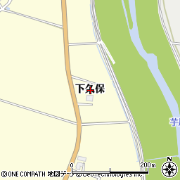 秋田県由利本荘市内黒瀬下久保周辺の地図