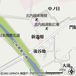 秋田県由利本荘市内越新漆畑1周辺の地図