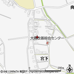 秋田県大仙市内小友（宮下）周辺の地図