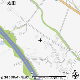秋田県大仙市内小友太田周辺の地図