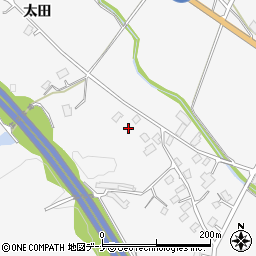 秋田県大仙市内小友（太田）周辺の地図