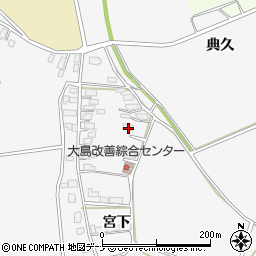 秋田県大仙市内小友宮下76周辺の地図