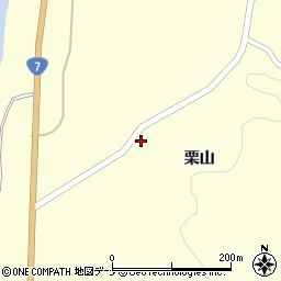 秋田県由利本荘市浜三川栗山44周辺の地図