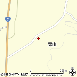 秋田県由利本荘市浜三川栗山周辺の地図